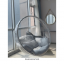 Függő fotel, átlátszó/arany/rózsaszín, BUBBLE TYP 1
