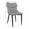 Étkezőszék, világosszürke/sötétszürke/fekete, TABITA