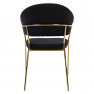Design étkezőszék, fekete Velvet szövet/gold króm arany, DASMIN TYP 1 Design étkezőszék, fekete Velvet szövet/gold króm arany, DASMIN TYP 1