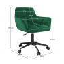 Irodai szék, smaragd selymes szövet/króm, HAGRID NEW Irodai szék, smaragd selymes szövet/króm, HAGRID NEW