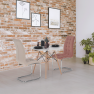 Étkezőasztal,  fehér/bükk, átmérő 90 cm, GAMIN 2 NEW 90