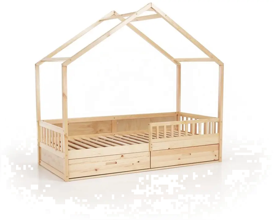 Montessori ágy, 90x200, természetes, tömör, BIANKA Montessori ágy, 90x200, természetes, tömör, BIANKA