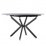 Kihúzható étkezőasztal, beton/fekete, 100x100-140x75 cm, ABERO TYP 1