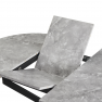 Kihúzható étkezőasztal, beton/fekete, 100x100-140x75 cm, ABERO TYP 1