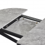 Kihúzható étkezőasztal, beton/fekete, 100x100-140x75 cm, ABERO TYP 1