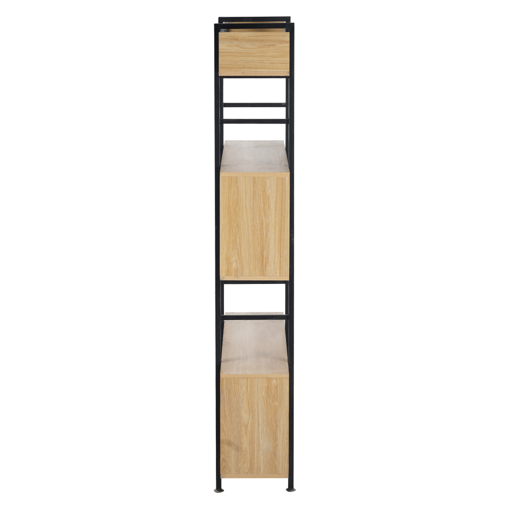 3 polcos polcállvány. tolgy/fekete. KILIS NEW TYP 4