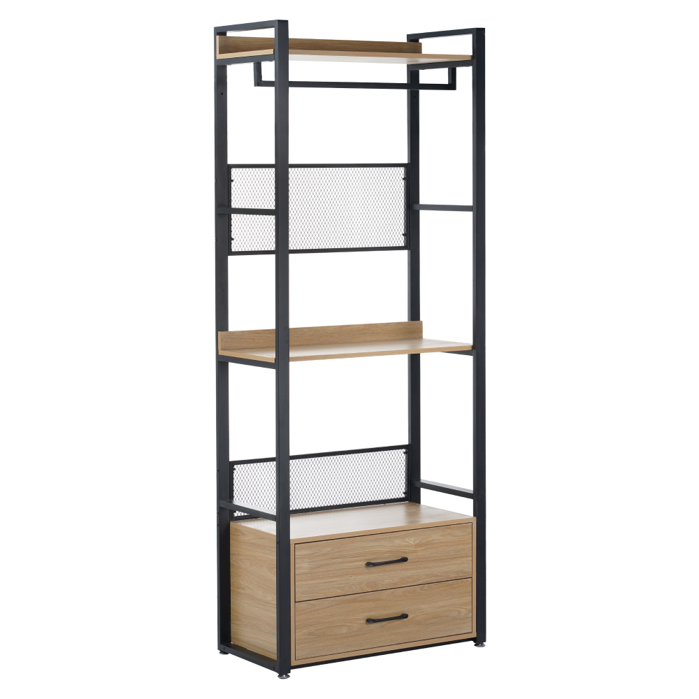 Polcállvány fiókokkal. tolgy/fekete. KILOS NEW TYP 1