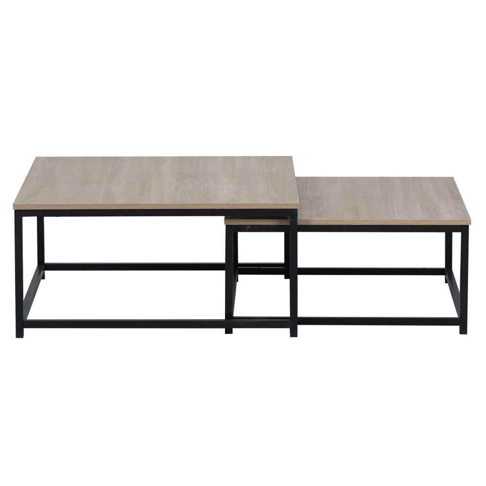 Dohányzóasztalok. 2 db-os szett. sonoma tolgy/fekete. KASTLER 2 NEW TYP 1