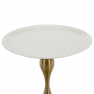 Kisasztal. fehér Ivory/arany. FEJ