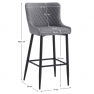 Bárszék. szürke/fekete. CEZARIA
