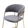 Design bárszék. szürkésbarna Velvet szovet/gold króm arany. DASMIN TYP 2