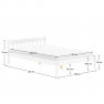 Ágy ráccsal. fehér. fenyőfa. 140x200. MAVIL