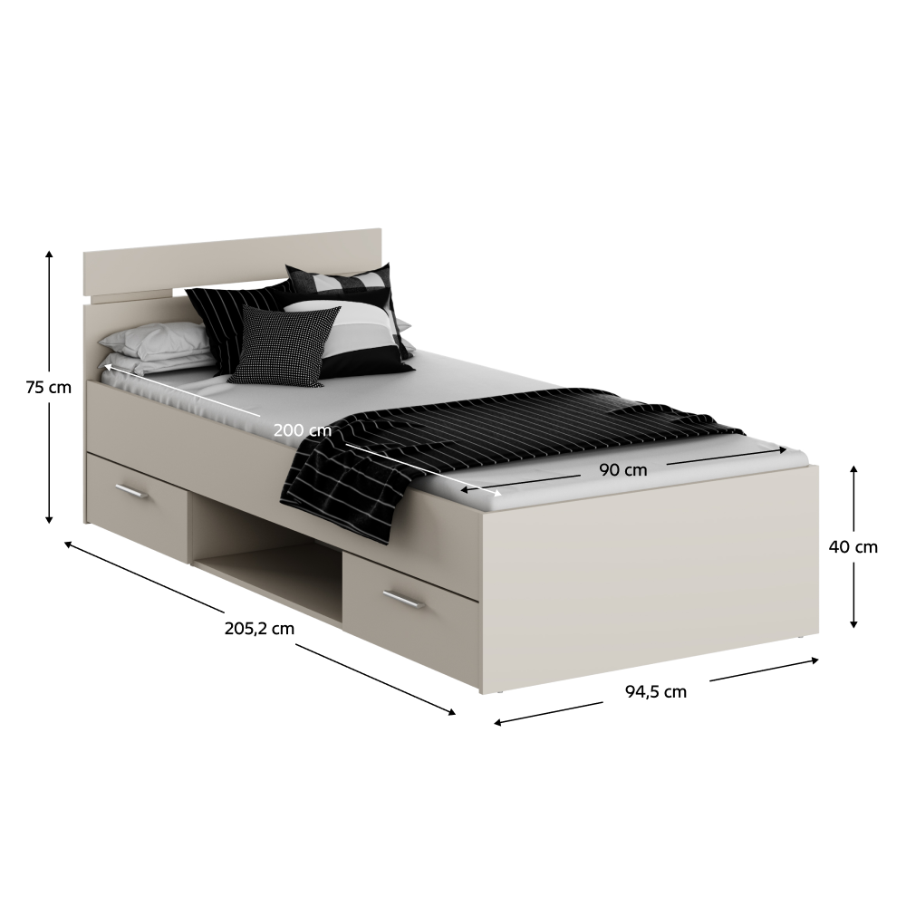 Ágykeret. 90x200. kasmír. MICHIGAN NEW