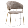 Design étkezőszék. barna szovet/gold króm arany. DASMIN TYP 1 Design étkezőszék. barna szovet/gold króm arany. DASMIN TYP 1