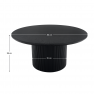 Dohányzóasztal. fekete. átmérő 80 cm. MAHIR TYP 2 Dohányzóasztal. fekete. átmérő 80 cm. MAHIR TYP 2