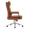 Irodai szék. barna camel ekobőr/króm. KAHIL Irodai szék. barna camel ekobőr/króm. KAHIL