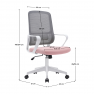 Irodai szék. rózsaszín/szürke/fehér. SALOMO TYP 1 Irodai szék. rózsaszín/szürke/fehér. SALOMO TYP 1
