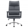 Irodai szék. szürke ekobőr/króm. KAHIL Irodai szék. szürke ekobőr/króm. KAHIL