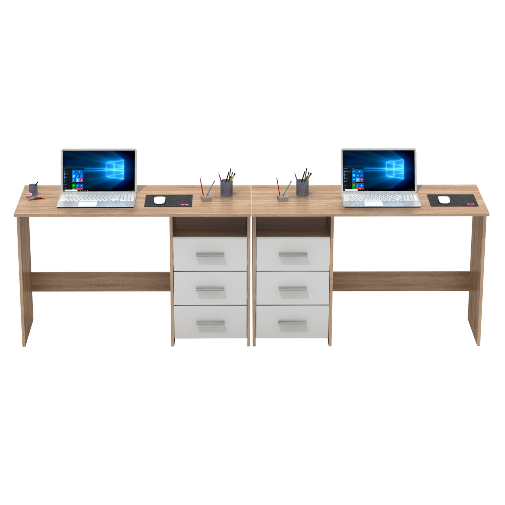 Számítógépasztal. sonoma tolgyfa/fehér. LARISTOTE NEW Számítógépasztal. sonoma tolgyfa/fehér. LARISTOTE NEW