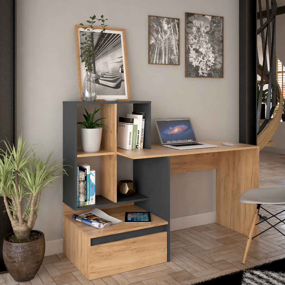 Számítógépasztal. tolgy craft arany/grafit. EROSS NEW Számítógépasztal. tolgy craft arany/grafit. EROSS NEW