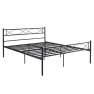 Fém ágy ráccsal. 160x200. fekete. STELVIA