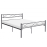 Fém ágy ráccsal. 180x200. fekete. STELVIA
