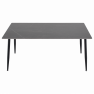 Étkezőasztal. szürke márvány/fekete. 160x80 cm. FLORENC TYP 2