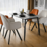 Étkezőasztal. szürke/fekete. 121x71 cm. FLORENC TYP 1