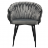 Étkezőszék. sotétszürke Velvet szovet/fekete. BLER