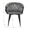 Étkezőszék. sotétszürke Velvet szovet/fekete. BLER