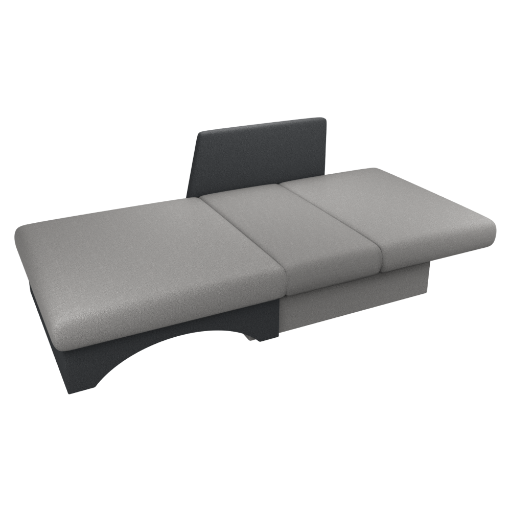 Kinyitható fotel. szürke/sotétszürke. KUBOŠ NEW UNI