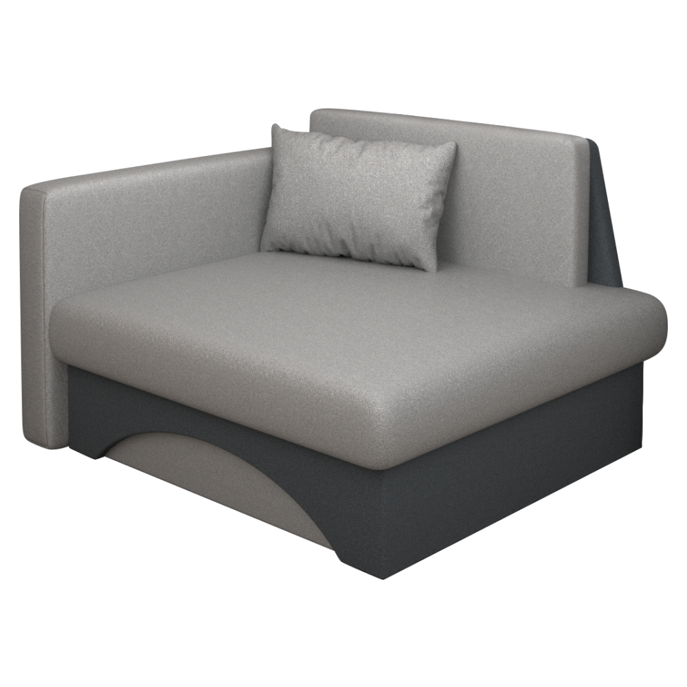 Kinyitható fotel. szürke/sotétszürke. KUBOŠ NEW UNI