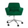 Irodai szék. smaragd selymes szovet/króm. HAGRID NEW Irodai szék. smaragd selymes szovet/króm. HAGRID NEW