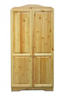 2 ajtós naturlakkozott fenyő szekrény.