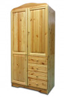 Fenyő szekrény 2 ajtós 4 fiókos