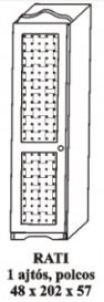 Fenyő szekrény 1 ajtós Rati Fenyő szekrény 1 ajtós Rati