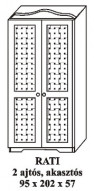 Fenyő szekrény 2 ajtós Rati Fenyő szekrény 2 ajtós Rati
