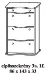 Fenyő cipősszekrény 3-as