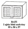 Fenyő szekrény 2 ajtós felső Rati Fenyő szekrény 2 ajtós felső Rati