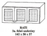 Fenyő szekrény 3 ajtós felső Rati