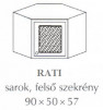 Fenyő sarok felső szekrény Rati Fenyő sarok felső szekrény Rati