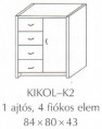 Fenyő pelenkázó komód, pelenkázó szekrény K2