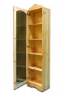 Fenyő szekrény 1 ajtós teljesen üveges