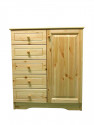 Fenyő komód 1 ajtós 5 fiókos Fenyő komód 1 ajtós 5 fiókos
