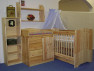 Fenyő Macis kiságy babaszoba
