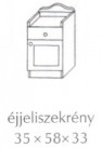 Fenyő éjjeliszekrény 1 ajtós 1 fiókos