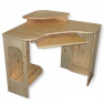 Sarok fenyő íróasztal számítógépasztal kicsi