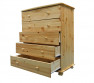Tappancsos 5 teljes fiókos fenyő komód