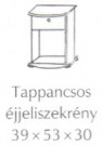 Tappancsos 1 fiókos fenyő éjjeliszekrény Tappancsos 1 fiókos fenyő éjjeliszekrény