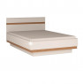 Lynatet 92 ágykeret fehér extra magas fényű HG-sonoma tölgyfa trufla színben.